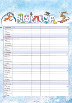 Bildkalender A4 Familienplaner